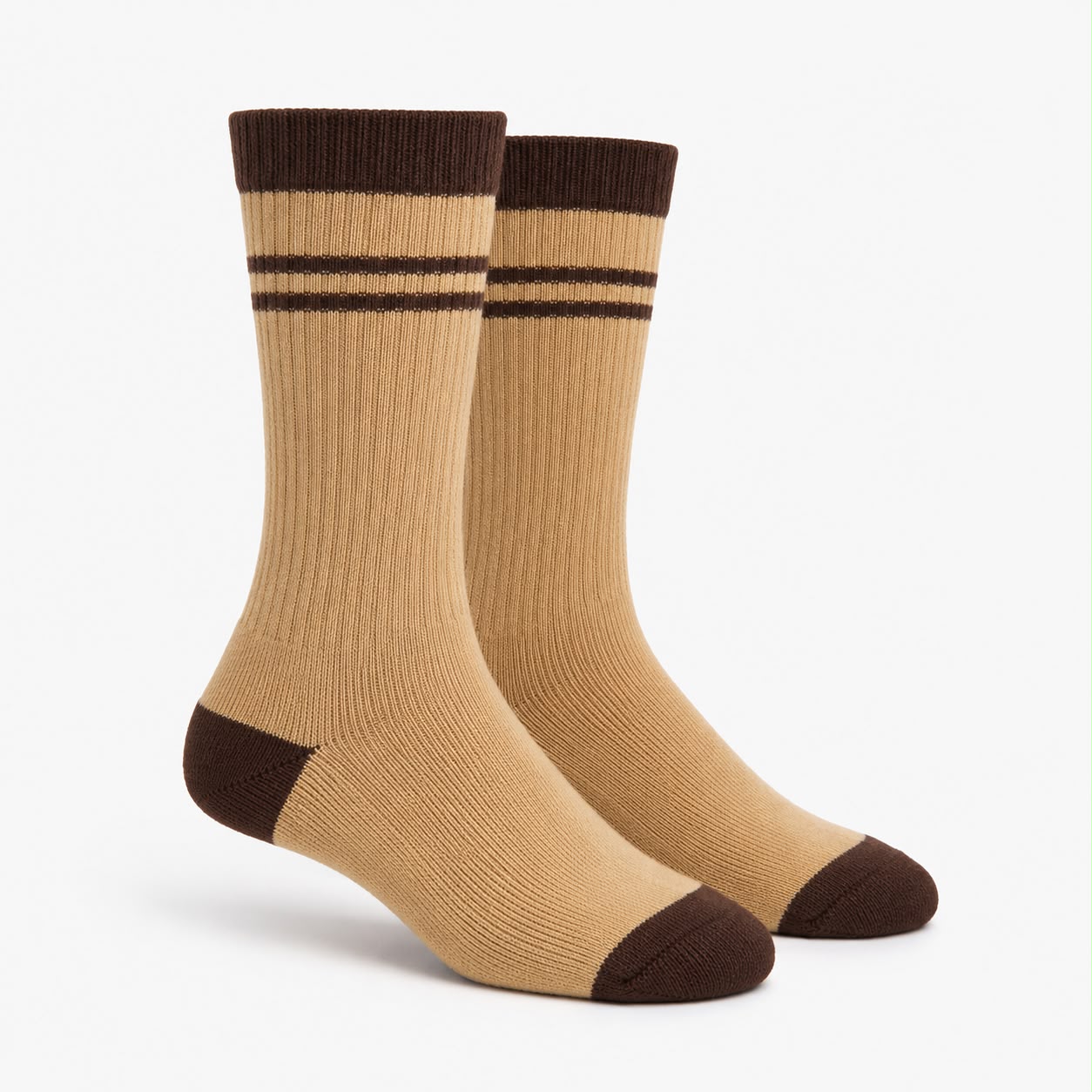 Navy Double-Stripe School Socks