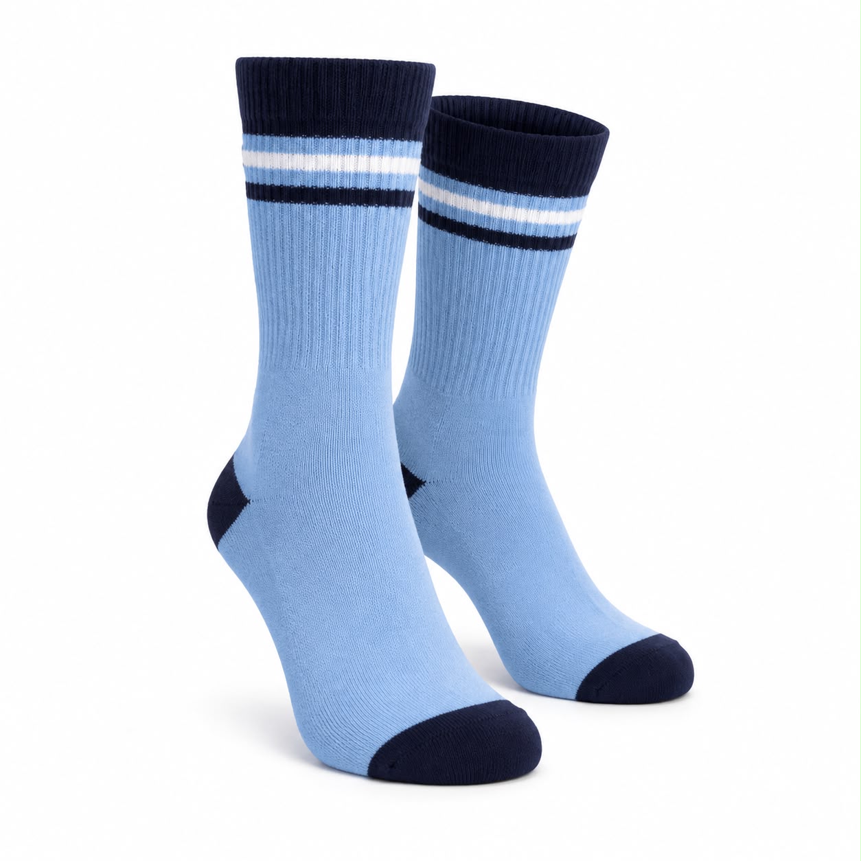 White Ribbed School Ankle Socks