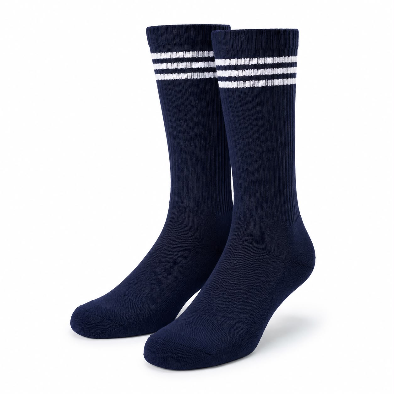 Grey Contrast Cuff School Socks